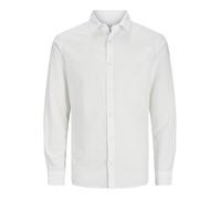 JACK & JONES Jjebreeze Shirt LS Sn Jnr Camisa de Manga Larga, Blanco, 176 para Niños