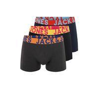 JACK & JONES Calzoncillo boxer 'JACCrazy' azul oscuro / antracita / naranja / negro M azul oscuro / antracita / naranja / negro