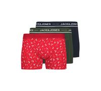 JACK & JONES Calzoncillo boxer 'JACDEER' azul noche / oliva / rojo sangre / blanco M azul noche / oliva / rojo sangre / blanco