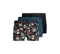 JACK & JONES Skull Trunks 3 Pack Jacmurphy-Calzoncillos Tipo bóxer (3 Unidades), Gris, M (Pack de 3) Hombres