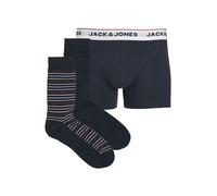 JACK & JONES Calzoncillo boxer 'JACORDINARY' navy / rojo oscuro / blanco L EUR