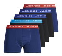 JACK & JONES Calzoncillo boxer 'Lee' azul / rojo oscuro / negro / blanco M azul / rojo oscuro / negro / blanco
