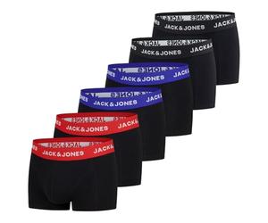 Jack & Jones calzoncillos tipo bóxer, paquete de 6, básicos, elásticos, de algodón, negro, rojo, verde, azul, gris, tallas S a 7XL