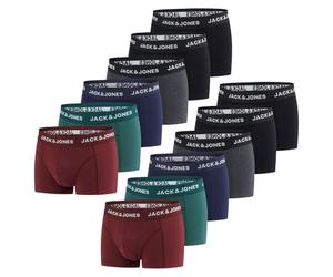 JACK & JONES Calzoncillos tipo bóxer para hombre, paquete de 12 unidades, básicos, elásticos, ropa interior, retro, juego de algodón, S, M, L, XL, XXL, 3XL, 4XL, 5XL, 6XL, 7XL, 8XL, Mezcla de colores
