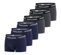JACK & JONES Calzoncillos tipo bóxer para hombre, paquete de 6 unidades, básicos, elásticos, ropa interior, retro, de algodón, negro, rojo, verde, azul, gris, S, M, L, XL, XXL, 3XL, 4XL, 5XL, 6XL, 7XL