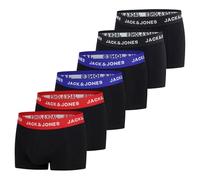 JACK & JONES Calzoncillos tipo bóxer para hombre, paquete de 6 unidades, básicos, trunks, bóxer, elásticos, calzoncillos, ropa interior, retroshorts, set, de algodón, negro, rojo, verde, azul, gris, S