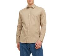 Jack & Jones Camisa a cuadros slim de hombre. Beige 2XL