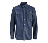 JACK & JONES Camisa azul denim L azul denim