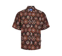 JACK & JONES Camisa de Hombre Amplia Camisa, Negro, XL