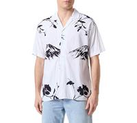 Jack & Jones Camisa de Hombre de Corte Holgado, Blanco Brillante, S