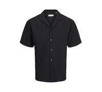 JACK & JONES Camisa de Hombre de Corte Holgado, Negro, M