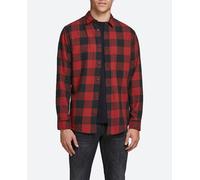 Jack & Jones Camisa de hombre en algodón BCI slim de cuadros roja. Rojo XXL