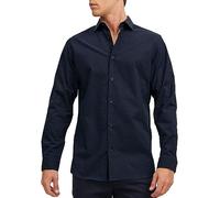 Jack & Jones Camisa de Hombre Slim Fit Camisa, Azul Marino Ajustado: Corte Ajustado, XS