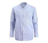 JACK & JONES Camisa de Hombre Talla Grande Color Liso básica Manga Larga Business JJEOXFORD, Color:Azul, Talla:4XL