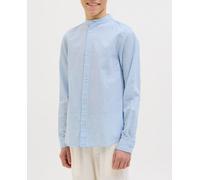 Jack & Jones Camisa de lino de niño con cuello mao. Azul claro 8 Años/128