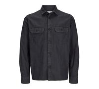JACK & JONES Camiseta Jjetravis LS Noos Camisa de Manga Larga, Black Denim, S Hombres