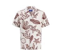 JACK & JONES Camisa Hawaiana de Corte Holgado para Hombre, Cloud Dancer, XL