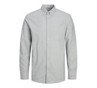 JACK & JONES Camisa Hombre Algodón Orgánico Oxford, Lily Pad/Fit:Slim Fit, M