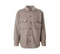 JACK & JONES Camisa 'JJEBRADLEY OLLIE' capuchino / marrón oscuro / blanco XXL capuchino / marrón oscuro / blanco