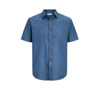 Jjesummer Linen Blend Camiseta S/S Sn, Azul Marino, XXL