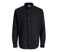 JACK & JONES Camisa Jjesummer de Mezcla de Lino para Hombre, Talla L/S, Color Negro, Talla M, Negro, M