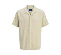 JACK & JONES Shirt Camiseta Joreaster Patras Resort SS, Beige, XL Hombres