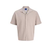 JACK & JONES Camisa 'JORSUMMER' moca / blanco XL moca / blanco