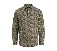 JACK & JONES Camisa 'JPRBL A Black Pool' oliva / negro / blanco L oliva / negro / blanco