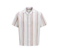 JACK & JONES Jprccsummer Stripe Resort S/S Shirt Sn, Adobe Rose, M Hombres