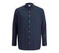Jack & Jones Camisa Oxford Manga Larga para Hombre Azul Marino Talla Grande 7XL