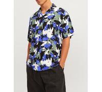 Jack & Jones Camisa para caballero de mangas cortas estampada. Azul L
