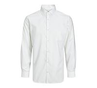 JACK & JONES Camisa para Hombre Jprblaparker L/S Noos, Blanco/Ajuste: Slim fit., S
