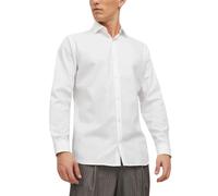 JACK & JONES Camisa para Hombre Jprblaparker L/S Noos, Blanco/Ajuste: Slim fit., S