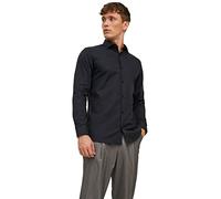 JACK & JONES Camisa para Hombre Jprblaparker L/S Noos, Negro/Ajuste: Slim Fit., M