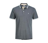 JACK & JONES Camisa Polo Ajustada Hombre JJEPAULOS Lisa Verano Manga Corta Algodón Piqué Talla Grande., Color:Armada, Size:4XL