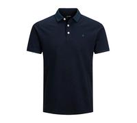 JACK & JONES Camisa Polo Ajustada Hombre JJEPAULOS Lisa Verano Manga Corta Algodón Piqué Talla Grande., Color:Armada, Size:5XL