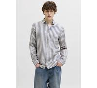JACK & JONES Camisa regular fit. Color Gris A Rayas