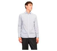 JACK & JONES Jjeremy Detail Shirt LS Noos Camisa de Manga Larga, Blanco Brillante, L Hombres