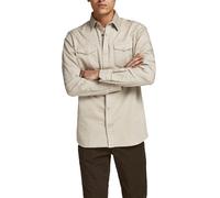Jack & Jones Camisa vaquera de hombre slim lisa. Beige M