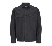 JACK & JONES Camisa Vaquera para Hombre, Ajuste cómodo, Camisa Vaquera, Black Denim, L