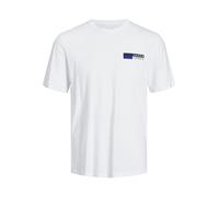 JACK & JONES Jjecorp Logo camiseta SS ONeck Camiseta Cuello Redondo, Blanco/Estampado P4 Small Print, S Hombre