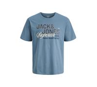 JACK & JONES Camiseta azul noche / ópalo / blanco XL azul noche / ópalo / blanco