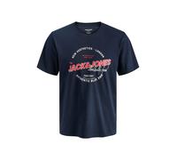 JACK & JONES Camiseta azul noche / rojo vivo / blanco S azul noche / rojo vivo / blanco