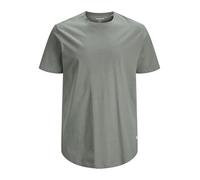 JACK & JONES Camiseta básica de Manga Corta Hombre de Talla Grande Cuello Redondo JJENOA, Color:Gris, Size:5XL