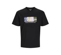 JACK & JONES Jjenoa tee SS Crew Neck PS Camiseta, Negro, 5XL para Hombre