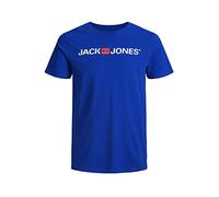JACK & JONES - Camiseta clásica para Hombre, Azul (Surf The Web), XS (EU)