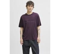 JACK & JONES Camiseta con cuello redondo. Color burdeos