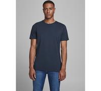 JACK & JONES Camiseta con cuello redondo de algodón orgánico. Color Azul Marino