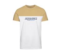 JACK & JONES Camiseta 'Dan Blocking' marino / azul real / miel / blanco XXL EUR