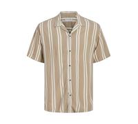 JACK & JONES Camiseta de Manga Corta para Hombre Jjejeff Stripe Resort SS Sn Pls, Vajilla, 3XL Grande